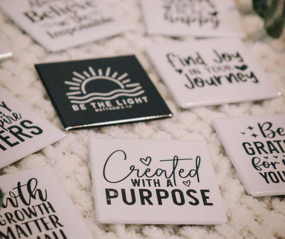 Positive Quotes Photo Magnets - Motivational & Uplifting Decor for Fridge or Office