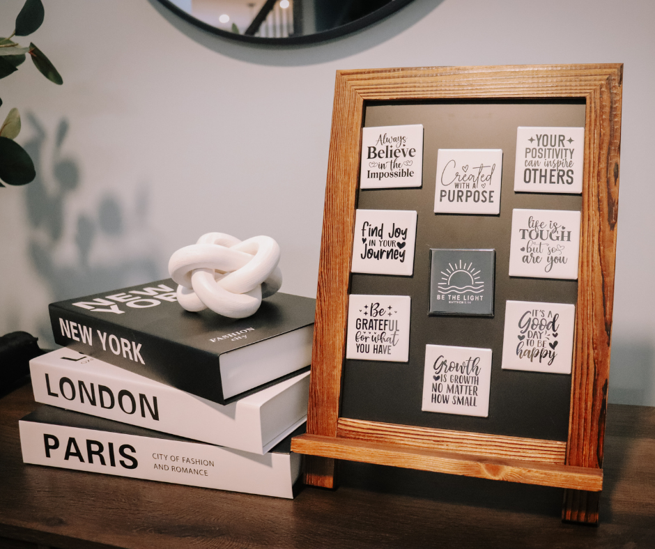 Positive Quotes Photo Magnets - Motivational & Uplifting Decor for Fridge or Office